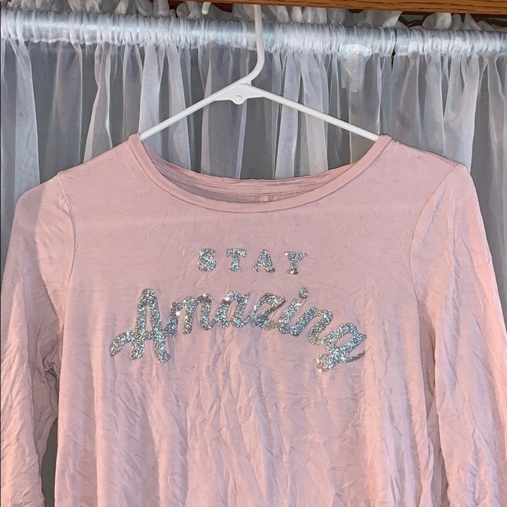 Stay amazing sparkle long sleeve